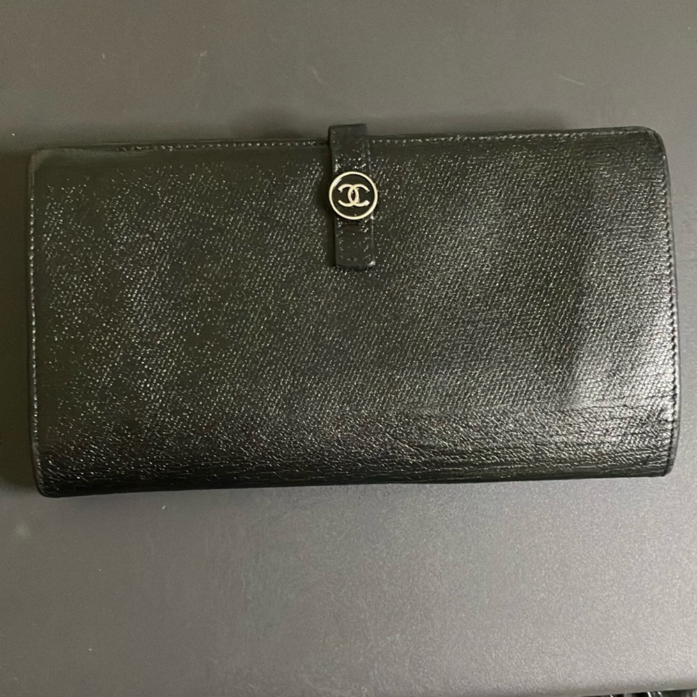 SOLD: Authentic Chanel CC Snap Closure Long Wallet